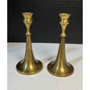 Vintage Brass Candlestick Holders Pair Ornate Elegant Home Decor